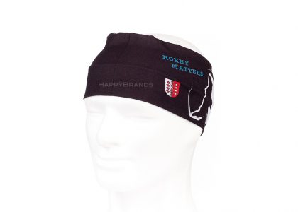 Eco-friendly promotional item microfiber headband made of RPET with company logo printed