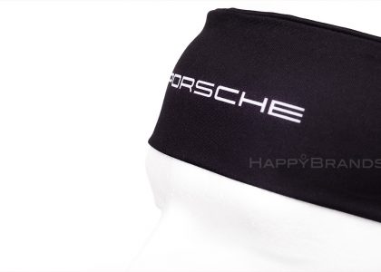 Ecological give-away functional headbands made of RPET printed with company logo