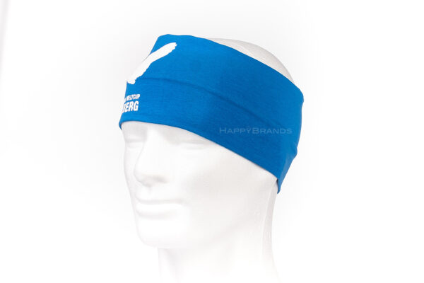 Promoartikel Jersey-Stirnband aus Recycling-Material mit individuellem Druckmotiv gebrandet