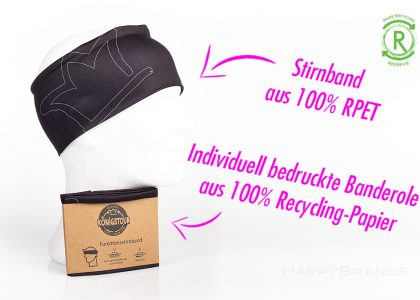 RPET functional headband As promotional item Custom-made