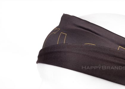 Promotional gift fleece sports headbands made from recycled material with advertising motif printed