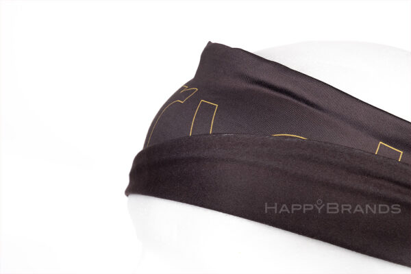 Werbegeschenk Fleece-Sportstirnbaender aus Recycling Material mit Werbemotiv bedrucken