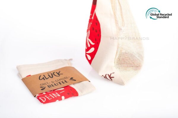 Printable organic bag fruit bag recycled cotton merchandise GRS