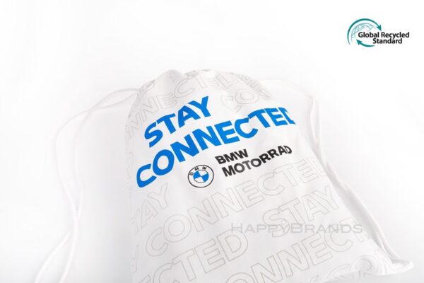 Printed with advertising backpack bag recycled cotton promotional gift GRS