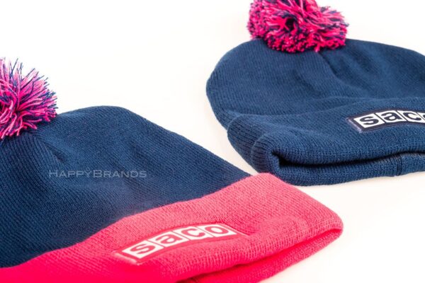 Sustainable RPET bobble hats personalized freely designable special production