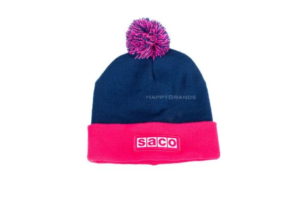 RPET promotional beanie with bobble logo special production promotional gift