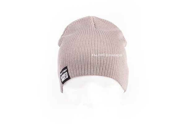 Recycling Werbebeanie Rippstrick mit Logo Werbeartikel