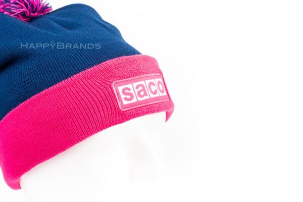 rePET bobble hat with company name branding merchandise