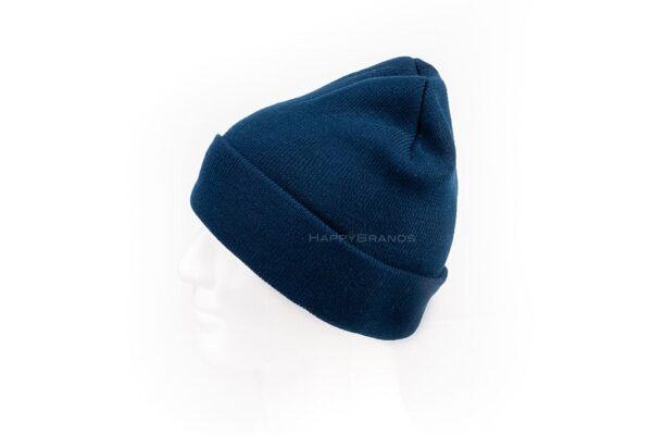 rePET knitted beanie with brim as promotional item and giveaway provider