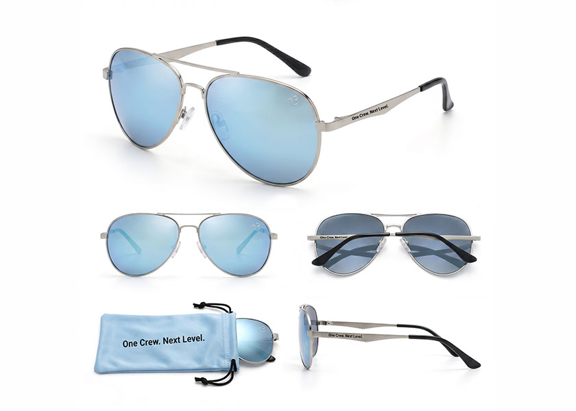 Bedruckte Piloten-Werbesonnenbrille, Sonnenbrille Pilot als Werbemittel, GiveAway & Promotionartikel
