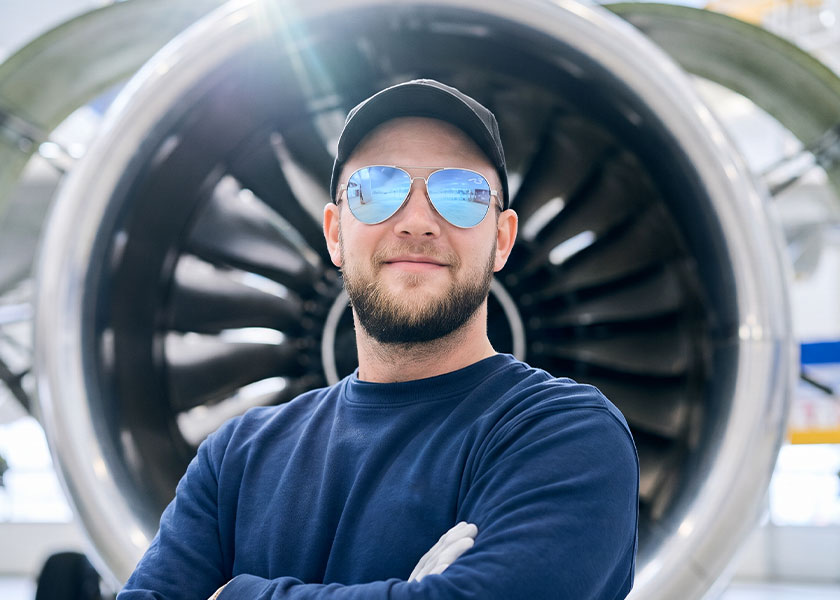 Bedruckte Piloten-Werbesonnenbrille, Sonnenbrille Pilot als Werbemittel, GiveAway & Promotionartikel