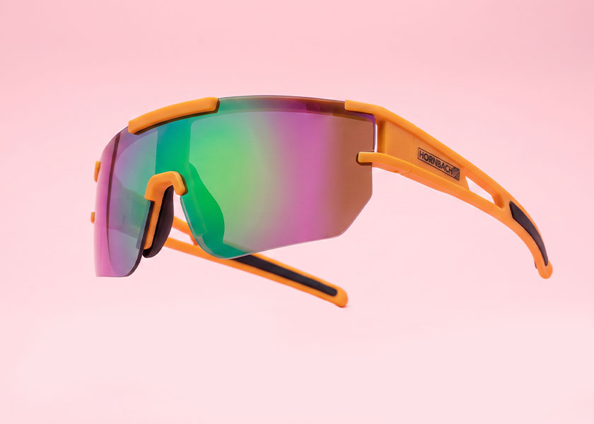 Shield Werbesonnebrille mit großem durchgängigen Glas