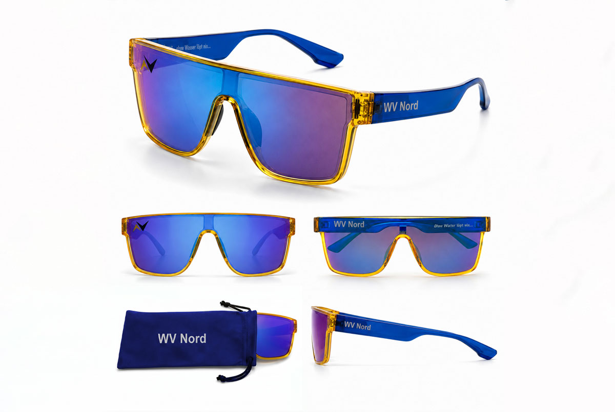 Regalo promozionale 'Fast Glasses', occhiali da sole promozionali realizzati con il tuo design