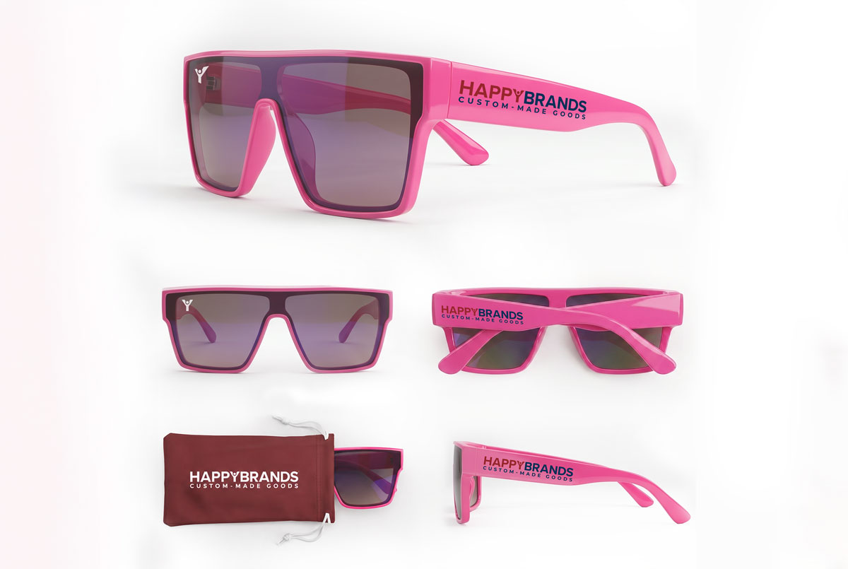 Regalo promozionale 'Fast Glasses', occhiali da sole promozionali realizzati con il tuo design