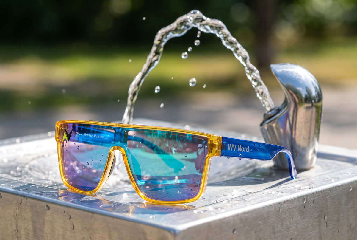 Regalo promozionale 'Fast Glasses', occhiali da sole promozionali realizzati con il tuo design